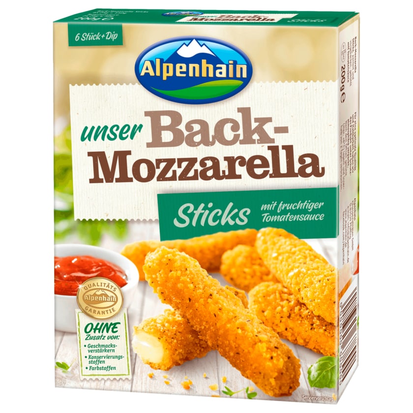 Alpenhain Leckerbissen Back-Mozzarella-Sticks 200g